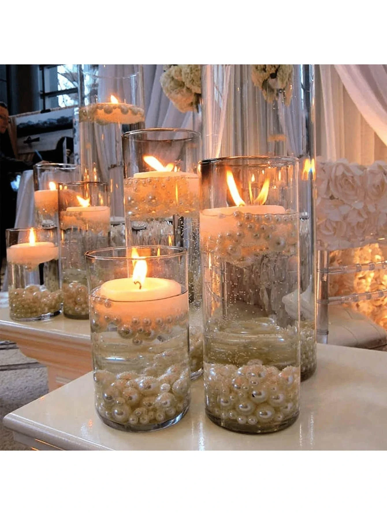 Clear Cylinder Glass Candle Holder Pillar High Borosilicate Glass Candle Holder Vase Wedding Party Decor(Candles Not Included) Clear Cylinder Glass Candle Holder Pillar High Borosilicate Glass Candle Holder Vase Wedding Party Decor(Candles Not Included)