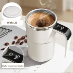 Automatic Stirring Cup Rechargeable Portable Coffee Electric Stirring Stainless Steel Mixer Rotating Magnetic Self Stirring Mugs 6