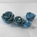 Valentine's Day rose flower silicone candle mold 3D Peony flower soap plaster resin mold DIY chocolate cake baking tool 4
