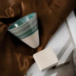 1pc Retro Japanese Triangular Cone Shape Pottery Tea Coffee Cup Pull Ceramic Mug Rough Latte Porcelain Cup For Home Office 4