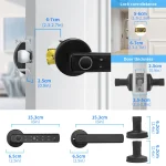 Tuya Smart Door Lock Bluetooth Fingerprint Recognition Electronic Lock Smart Life Home Automation System Supports Hotel Office 6