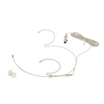 Double Earhook Headset Microphone Headworn Omnidirectional Condenser Cartridge Microphone For Sennheiser For Shure Wireless 3