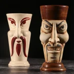 Hawaii Ceramic Tiki Mug Creative Cocktail Cup Easter Island Tiki Mugs Halloween Gift for Bar Tool 5