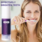 V34 Purple Teeth Whitening Toothpaste Remove Plaque Stains Cleaning Oral Hygiene Dental Bleach Tools Fresh Breath Teeth Care 4