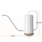 1000ml Flower Spray Pot Stainless Steel Curved Mouth Watering Can Household Removable Nozzle Multi-function for Bonsai Succulent 6