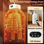 Portable Clothes Dryer Folded Electric Clothing Dryer Multifunctional Intelligent Timed Warm Laundry Dryer with Remote Control 2