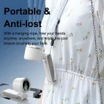 Portable Handheld Electric Fan 5 Speeds Adjustable Turbo 3600MAH Battery Fans LED Display Rechargeable Ice Cooling Personal Fan 5