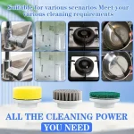 Electric Spin Scrubber With 5 Replaceable Brush Head, Three-speed Adjustable Handheld Rechargeable Shower Scrubber 5