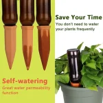 2 Packs, Plant Self-Watering Stakes, Terracotta Automatic Plant Waterer Devices Auto-Water Irrigation System For Indoor/Outdoor 6