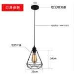 Vintage Pendant Lamp Iron Frame Ceiling Lighting Paint Restaurant Teahouse Chandelier Indoor Wrought Metal Modern Pendant Lights 5