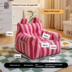 Lamb Fleece Children'S Sofas Chair Baby Sofa Seat Cartoon Image Affinity Skin Portable Sofa Chai Infants And Young Children Gift 2