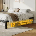 ZIYOO Twin Size Bed Frame 14 Inch Heavy Duty Metal Platform No Box Spring Needed Easy Assembly Steel Slats Mattress Foundation 5