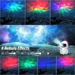 Galaxy Star Projector Night Light Astronaut Space Ceiling LED Lamp for Bedroom Home Decor Kids Gift - Starry Nebula Projector 4