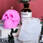 3D Skull Candle Silicone Mold DIY Halloween Decorative Candle Handmade Soap Plaster Epoxy Craft Casting Tools for Home Gifts 3
