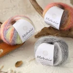 Gradient Mohair Soft Cotton Yarn DIY Crochet Hand Knitting Yarn Segment Dyed Wool Yarn For Baby Sweater Hat Scarf 4