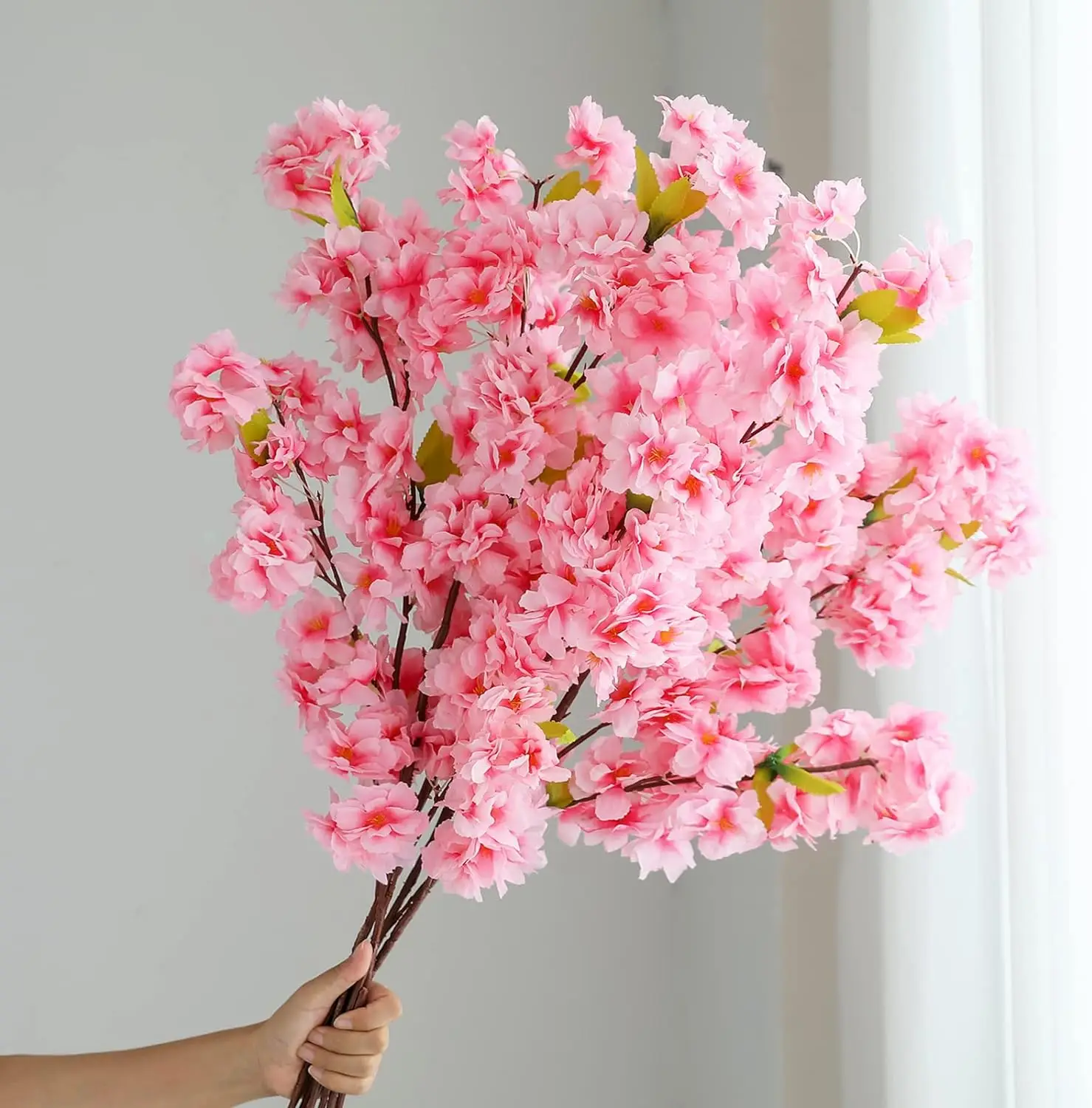 Sakura Artificial Flowers Bouquet for Garden Party Wedding Marriage Decoration Home Room Decor Fake Flowers Table Vase Ornament Sakura Artificial Flowers Bouquet for Garden Party Wedding Marriage Decoration Home Room Decor Fake Flowers Table Vase Ornament