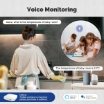 MOES Tuya Zigbee Smart Temperature Humidity Sensor Indoor Hygrometer APP Monitoring Works With Alexa Google Home Battery Powered 5