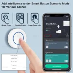 Tuya ZigBee Wireless Push Button Smart Scene Switch Controller Automation Scenario Linkage with Tuya devices Need Zigbee Gateway 3