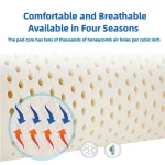 100% Thailand natural latex mattress with cover natural rubber pure mattress 1.5m/1.8m bed thickened home dormitory cushion mats 4
