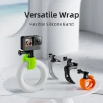 TELESIN Action Camera Adjustable Silicone Mount Mini Flexible Bracket For Gopro Insta360 DJI Action Camera Accessories 2