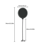 VIKEFON Microphone Accessories Metal PoP Filter Universal Microphone Windshield for Studio Recording Condenser Microphone 5