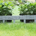 5-10pcs Garden Fence Imitation Stone Plant Support Stake Outdoor Edging Decorative Border DIY Lawn Yard Landscape Plant Fence 6