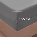 6-Sides Fully Enclosed Waterproof Mattress Cover with Zipper Dust-proof Fitted Sheet for Double Bed, Twin, Full, Queen, King 5