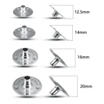 100PCS Candle Wick Tabs Metal Sustainer Tabs Multi-Purpose Candle Wick Base 20/16/14/12.5mm for Wide Variety Wicks Candle DIY 2