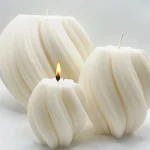 3D Rotating Pillar Candle Silicone Mold Geometric Wave Candle Wax Mould DIY Abstract Art Soap Resin Gypsum Mold Home Craft Decor 3