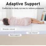 memory foam mattress topper for soft support and breathable cover, ideal for back pain relief 5