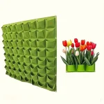 18-Pocket Vertical Garden Planter, Wall-Mounted Bag for Balcony/Patio. Grow herbs & vegetables indoors/outdoors. Space-saving. 5