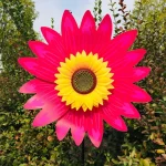 Sunflower Windmill Rotating Sunflower Wind Spinner Stake Standing Lawn Flower Pinwheel Outdoor Party Garden Yard Picnic Decor 4