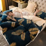 Winter Bedding Thick Quilt Blanket Thickened Warm Flannel Fleece Comforter for Cold Nights Set Bed Duvets Quilts the Blankets 6