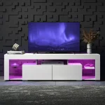GALAXHERO TV Stand for 60 to 70 Inch TV Entertainment Center with LED Lights 2 Drawers Modern TV Console Large Media Cabinet 2