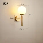 Modern Wall Lamp Simple Living Room Bedroom Wall Mounted Lampshade Iron Material Lighting Fixture 5