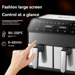 New Double-pot Air Fryer, Large Capacity, 8L, Double-bin, Electric Frying Pan Multifunctional Double-barrel Household Air Fryer 4