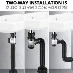 Flip Top Anti-Odor Drain Pipe Set Kitchen Sink Drain Retractable Deodorizing Filter Flexible Downspout Bathroom Anti Clogging 2