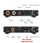 USB DAC 192kHz 24Bit Digital to Analog Converter with Bass&Volume Control Coaxial Toslink Stereo L/R RCA 5