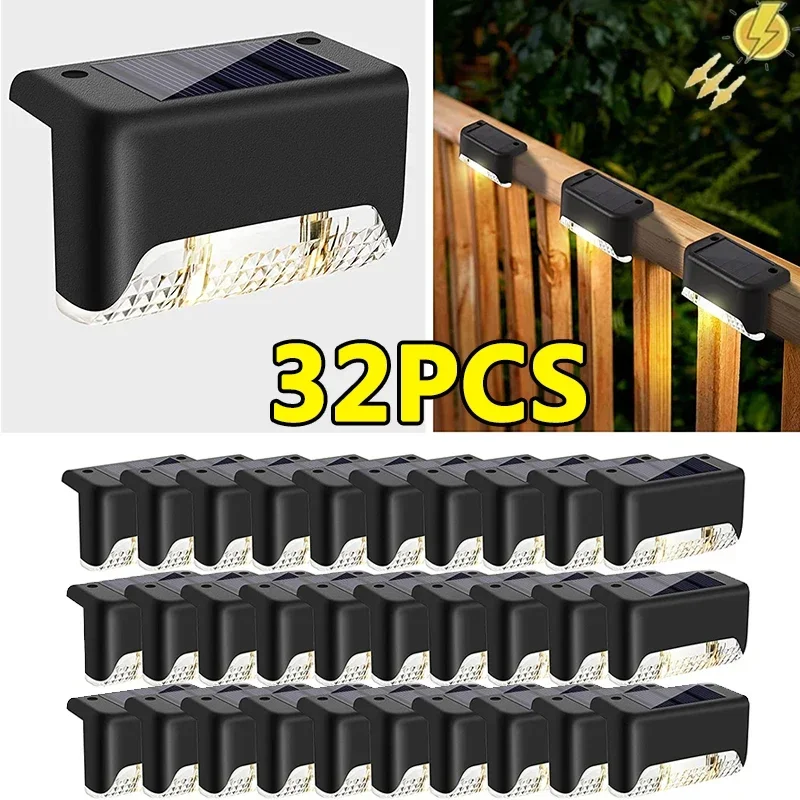32/24/16/12/8/4Pcs Solar Deck Lights Outdoor Waterproof LED Fence Lights Garden Step Lamp for Patio Stairs Railing Pathway Step 32/24/16/12/8/4Pcs Solar Deck Lights Outdoor Waterproof LED Fence Lights Garden Step Lamp for Patio Stairs Railing Pathway Step