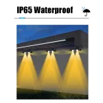 1/6Pcs Solar Wall Light IP65 Waterproof LED Outdoor Spotlight Powered Decoration Porch illumination Fence Balcony Garden 5