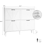 Shoe Cabinet Storage for Entryway, Hidden Slim Shoe Organizer, Shoe Cabinet with 4 Flip Drawers, Narrow Shoe, Customized 2