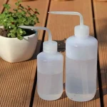 2 Pack Watering Can, 250ML & 500ML Succulent Bottle, Plant Squeeze Bend Mouth Safety Wash, Small Medium White 3
