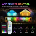 Smart Permanent Outdoor Lights Eaves Lights IP67 Waterproof Light String with App Remote Control Music Sync for House Roof Decor 2