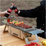 Stainless Steel Barbecue Stove Outdoor Charcoal Folding Barbecue Rack Household Small  Folding Carbon Barbecue Skewer Stove  bbq 2