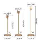 3Pcs/Set Chinese Style Metal Candle Holders Simple Golden Wedding Decoration Bar Party Living Room Decor Home Decor Candlestick 6