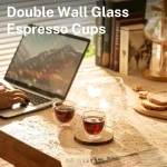6pcs Double Wall Glass Cup 80ml Cute Mugs Coffee Cups Drinking Glasses for Drinks Personalized Mug Beer Tea Cup Set 3
