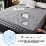 Waterproof Thicken Mattress Cover Quilted Latex Mat Bed Covers Pad Skin-Friendly Fitted Sheet Protector Bedspread150/160/180x200 4