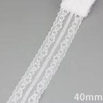 (5 yards/roll) white Lace ribbon fabric Webbing Decoration Lovely gift packing polyester Material 2