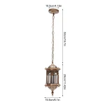 Vintage Industrial Metal Pendant Light European Style Hanging Led Lamp for Garden Balcony Outdoors Decor, IP44, 220V 6