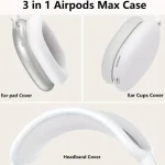 3 in 1 Soft Silicone Skin Protector Headphones Case For Airpods Max Cases Anti Scratch Shockproof Earphone Cover Accessories 3